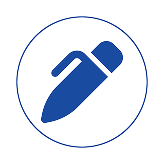 Blue pen icon